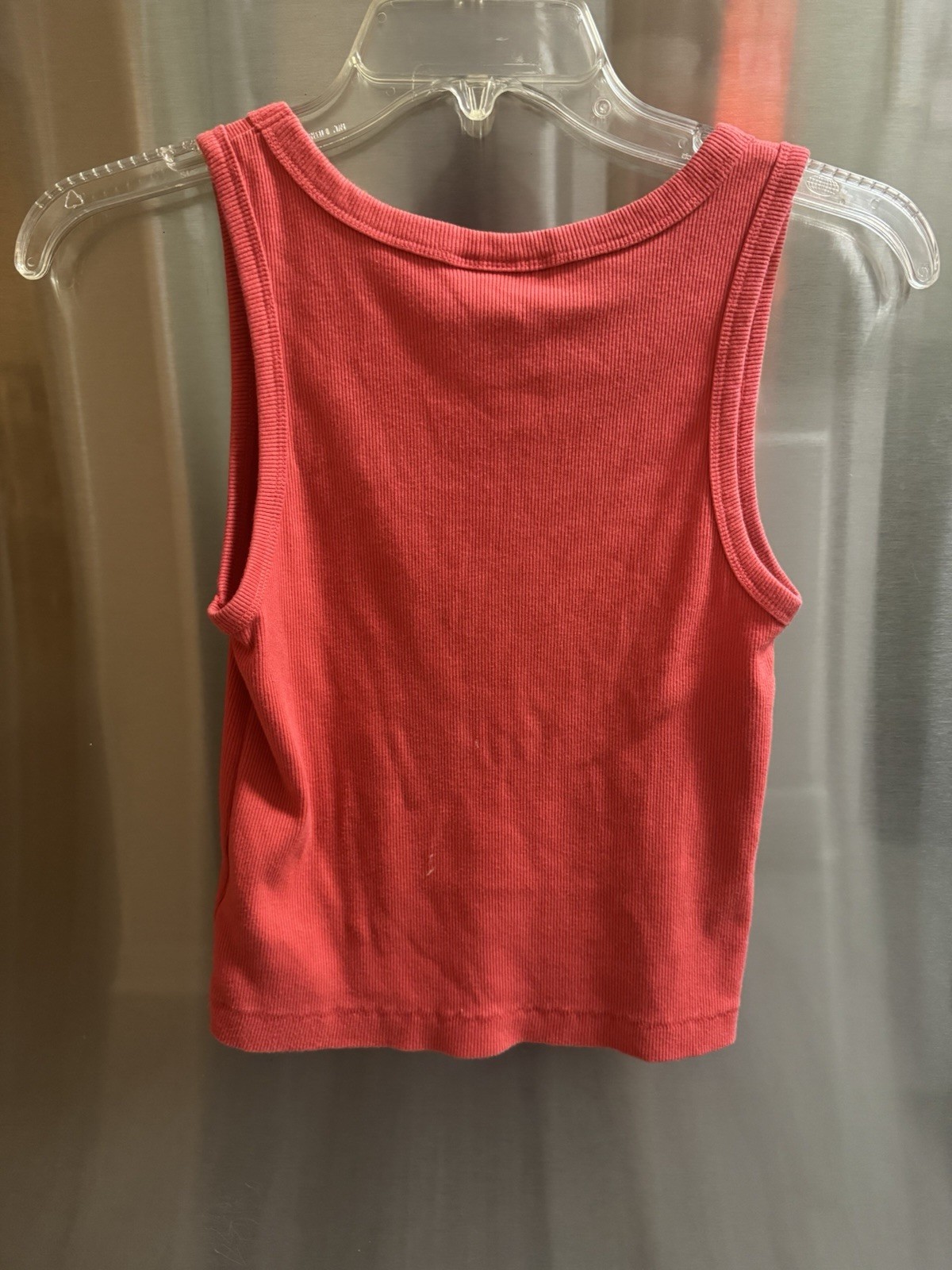 Universal Thread Red Ribbed Knit Cropped Tank Wid… - image 2