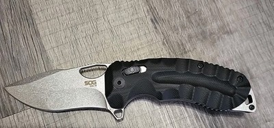 SOG Kiku XR CTS XHP Black Micarta Handle Axis Lock New