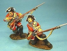 QB-24 - 2 Wounded British Line Infantry Firing - Abraham - John Jenkins