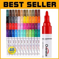 48 Colors Oil Based Paint Markers - Waterproof  Quick Dry