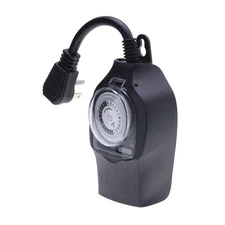 TORK 602B Plug-In Timer, 24 hr, Black 793W75