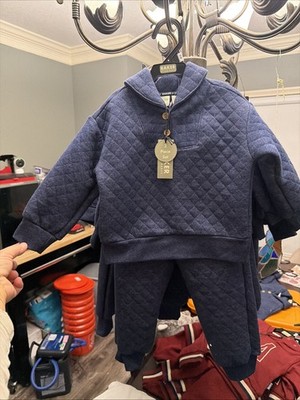 Ted Baker 2 Piece Baby Set. 24 Months. Denim Blue. No Drawstring.