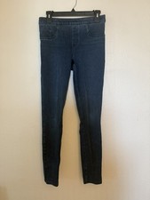 SPANX Pull-On Skinny Jeans Small Dark Wash Stretch Denim 29  Inseam