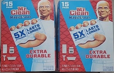 Mr. Clean Magic Eraser Extra Durable Scrubbers 15 count (Pack Of 2)