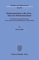 Julius Rudolph | Parlamentarismus In Der Krise - Krise Des Parlamentarismus?