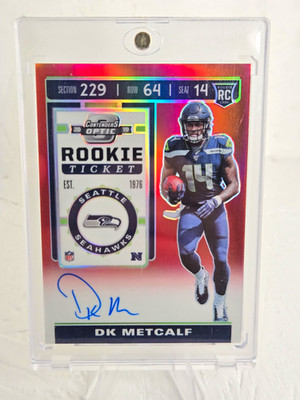 Panini 2019 Contenders Optic Rookie Ticket DK Metcalf Auto RC #114 /199