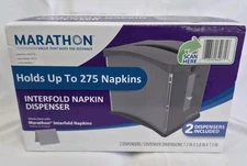 Marathon Interfold Napkin Dispenser Grey 2 In The Box Brand New