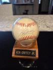 Ken Griffey Jr. Signed Autographed American League Baseball Ball with Stand