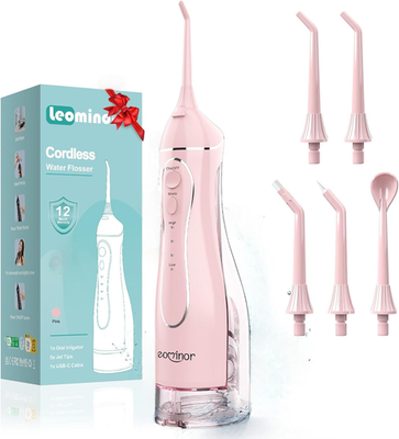 #ad Leominor Water Flosser Pick for Teeth 300ML Portable Oral Irrigator Upgraded Ta $16.00