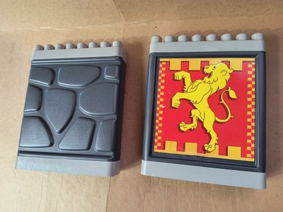 Mega Bloks Giant Adventure Castle Medieval 2 REPLACEMENT Blocks Lion Wall Pieces