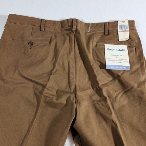 NWT Men’s Dockers Straight Fit Flat Front Dress Pants Khaki Size W42 L30 - Picture 10 of 10