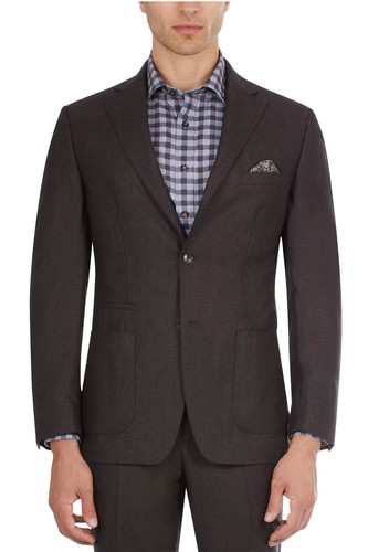 Tallia Mens Slim Fit Wool Suit Separate Jacket 38 Regular Brown Blazer  NWT $425
