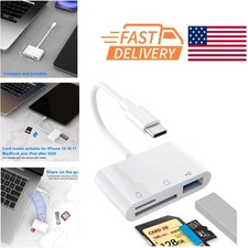 Portable USB C SD Card Reader with Plug and Play for Photo Video Transfer