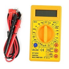 DT832 Digital Multimeter Multi Tester Handheld Multimeter Mini Pocket Yellow