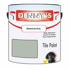 Dennys Tile Bathroom Tile Paint - Steelworks Grey