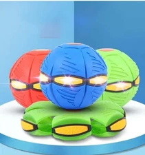Interactive Magic Flying Saucer Ball Funny Pet Toy Dog Training 3 LED lights