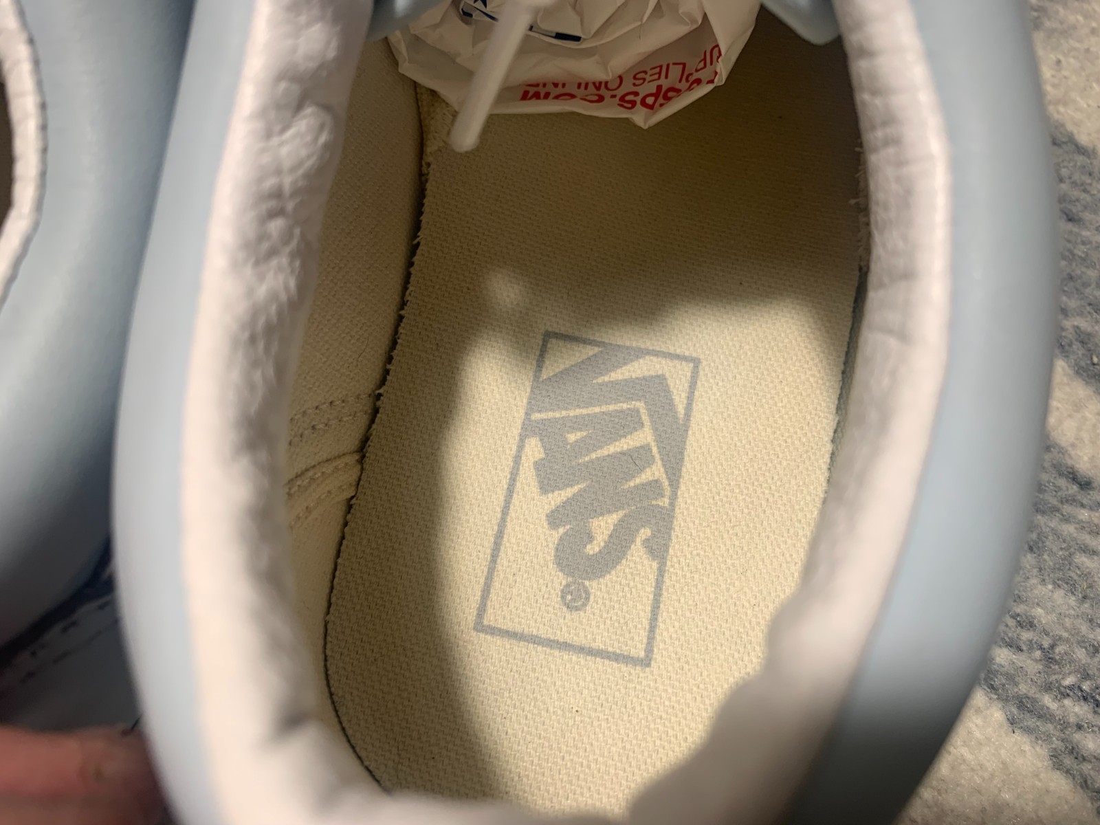 Men's Size 11.5 VANS Old Skool Shoes Soft Sky Blue w/ White Trim All Leather thumbnail 7