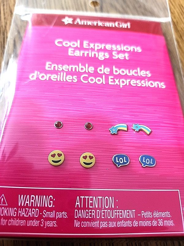 American Girl 18" Doll "Cool Expressions Earrings Set" - COMPLETE - NEW