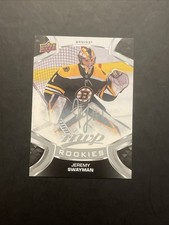 Jeremy Swayman Silver Auto Script Parallel Rookies #235 - 2021-22 Upper Deck MVP