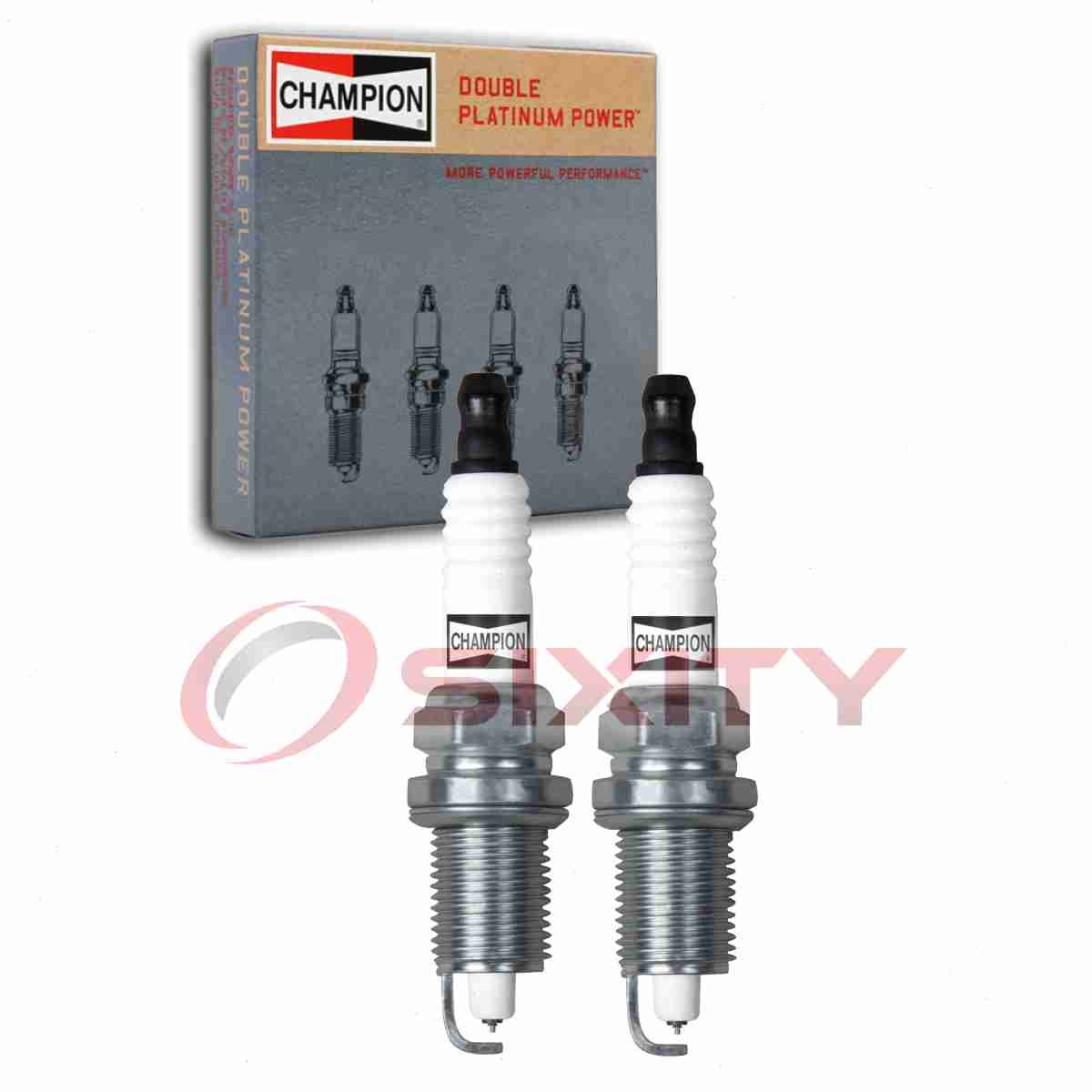 2 pc Champion Double Platinum 7436 Spark Plugs for SP0RC12LC4 RC10PLPB4 7096 aq