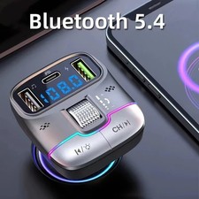 FM Transmitter with Wireless Connectivity v5.4 Hands-Free Portable Car AUX