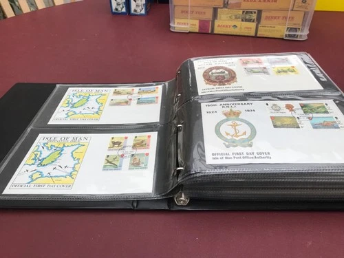 Isle Of Man first day covers Cover Album - 1973 - 98 - over 120 covers