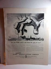 Advertisement: Fire Association Group - World War Two Ad "Are You SURE You're