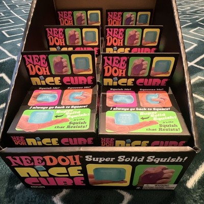 LOT OF 6/NeeDoh Super Solid Squish Nice Cube/ All COLORS 26036YP