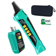  Digital AC Circuit Breaker Finder Tool with Integrated GFCI Outlet XT-33A
