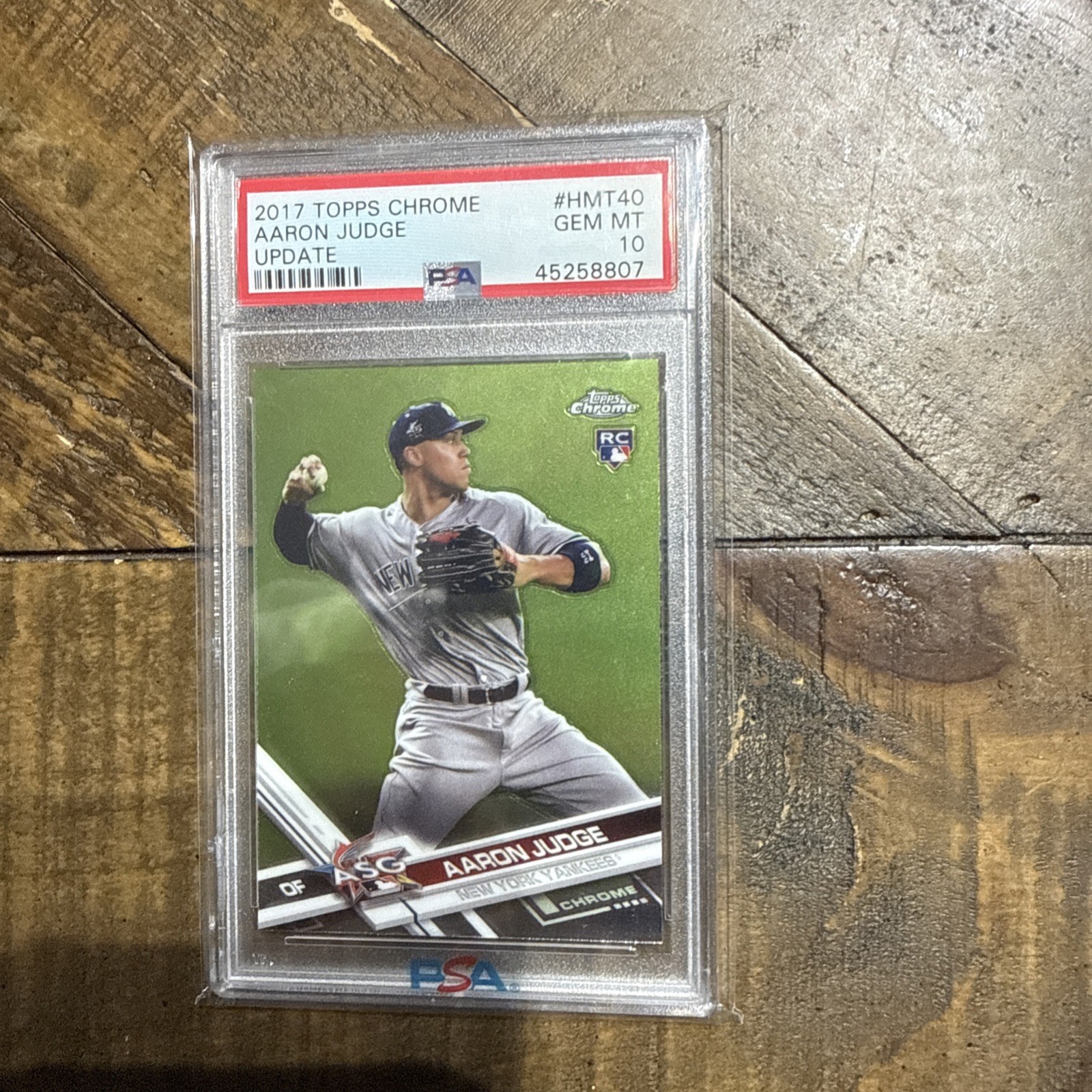 2017 Topps Chrome Update Aaron Judge RC Rookie #HMT40 PSA 10 GEM MINT 