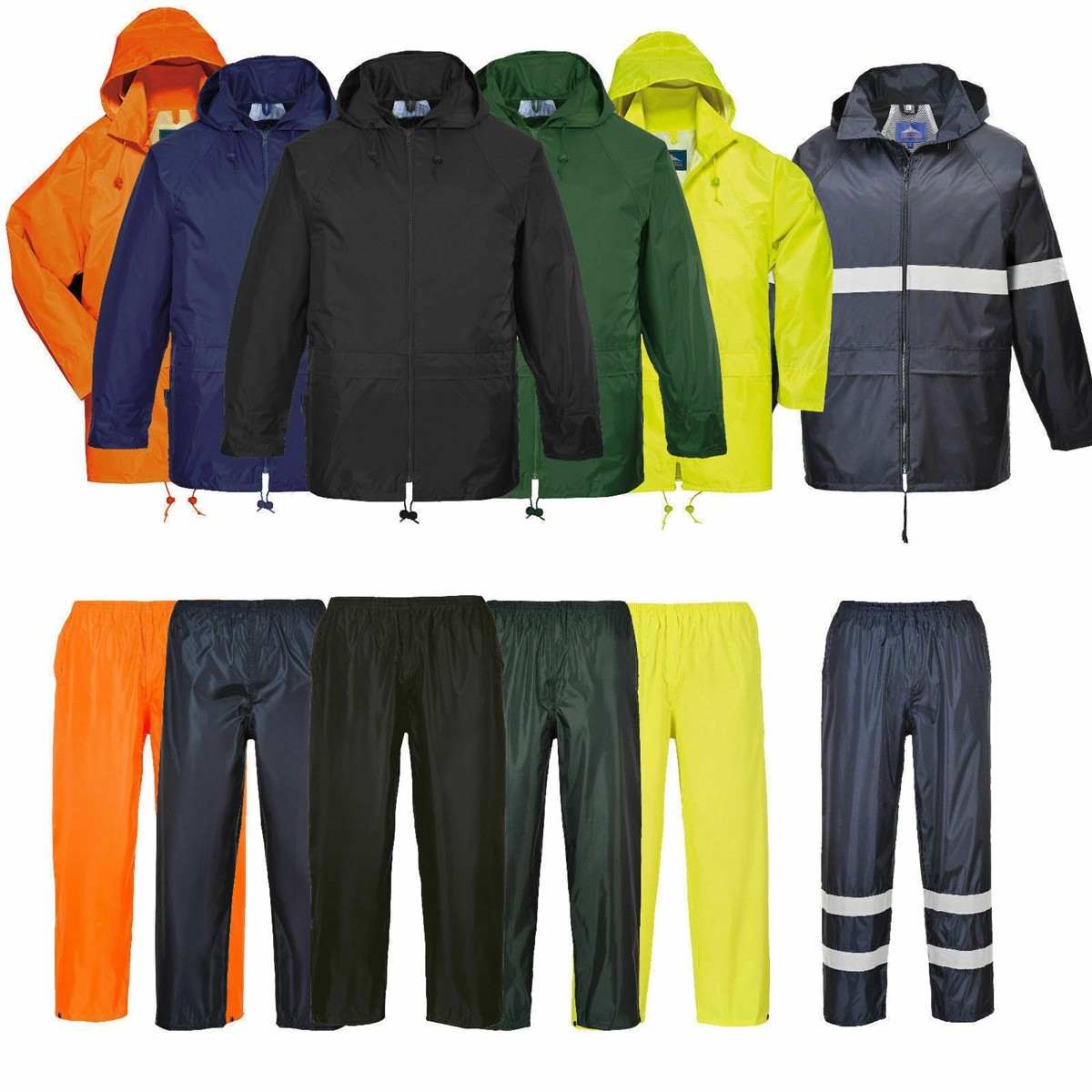 Portwest Klassische Regenjacke Windjacke Windbreaker Regenhose Unisex NEU 2