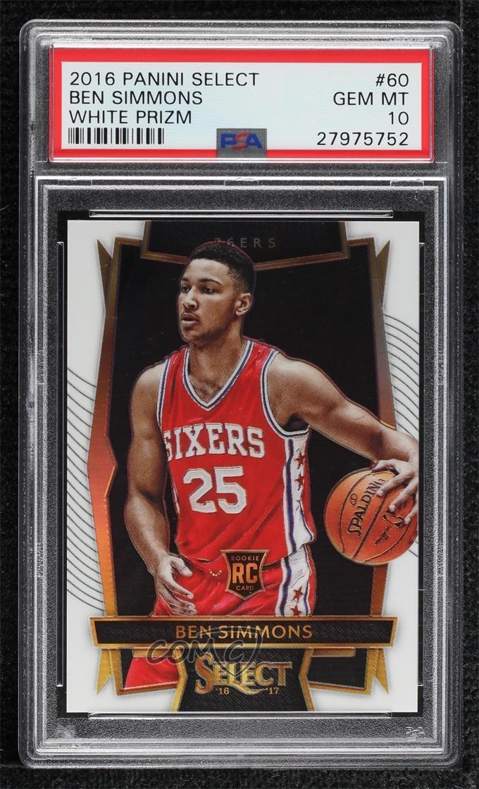 2016 Panini Select Concourse White Prizm /149 Ben Simmons #60 PSA 10 GEM MT 1yj