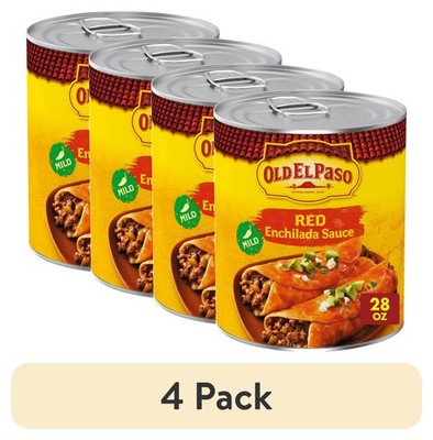 (4 Pack) Old El Paso Mild Red Enchilada Sauce Value Size 28 oz Cans Tex-Mex NEW