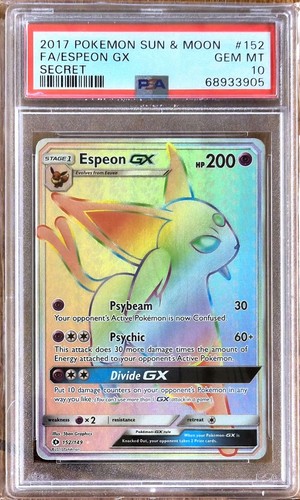 Espeon-GX graded PSA 10 for sale on eBay