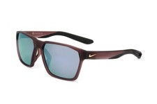 New Nike Maverick DJ-0789 298 Matte Smokey Mauve Sunglass with Blue Mirror Lens
