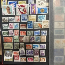 700 Mixed Vtg. Stamp Lindner Album- Most USSR/DDR/GB/USA/Romania etc. DEAL! LOOK