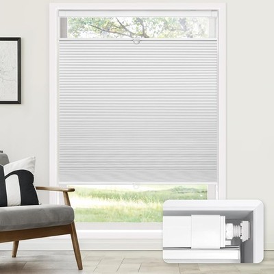 Lazblinds Upgraded Top Down Bottom Up (TDBU) No Drill No Tools 42'' x 72 '' White