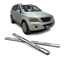 Edelstahl Seitenschweller Schwellerrohre für Kia Sorento 2002-2006 Silber