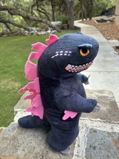 Godzilla Plush Stuffed Toy Dark Gray w/ Pink Dorsal Spines 2021