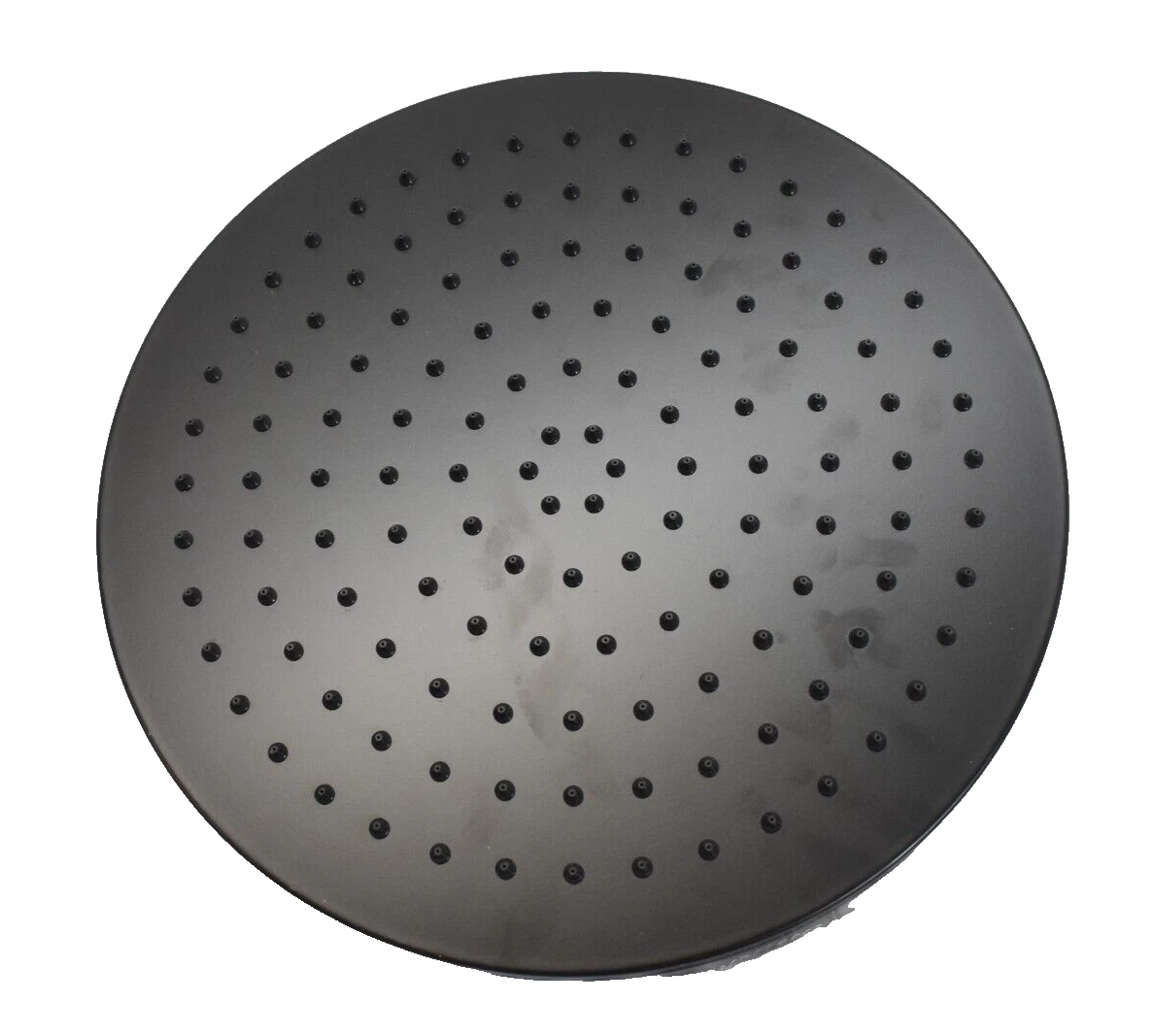 Black Matte Replacement Circle Flat Shower Head 12" Round Rain 1.75 GPM 6.6L