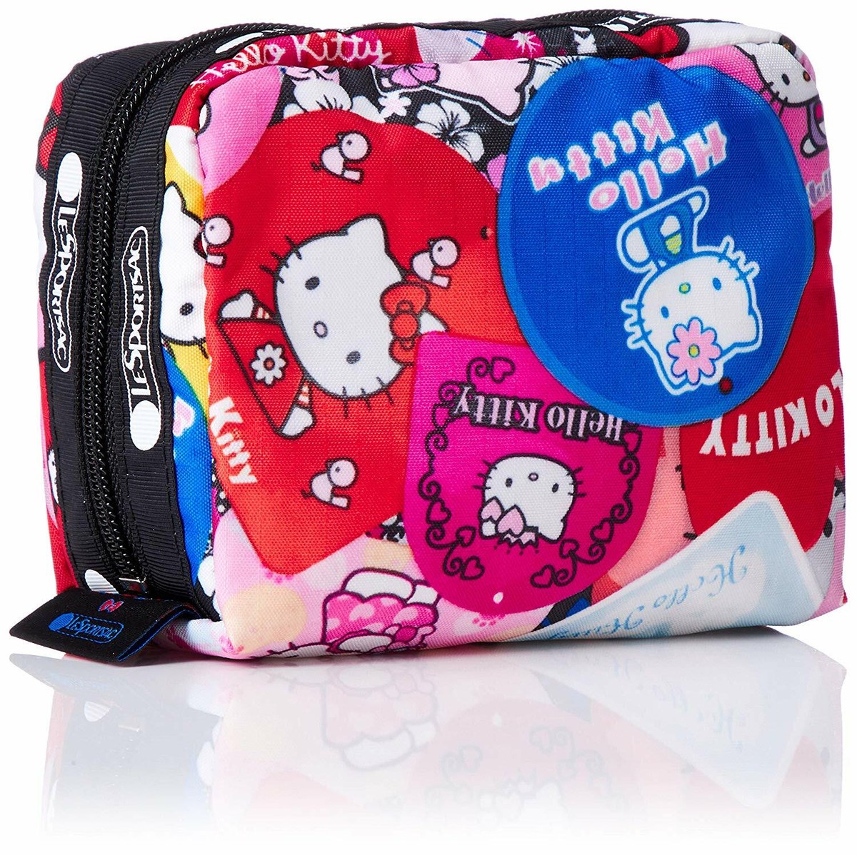 ポーチ [LesportsacxMY MELODY KUROMI] SQUARE COSMETIC POUCH ☆LeSportsac☆MY MELODY KUROMI SQUARE COSMETIC POUCH My