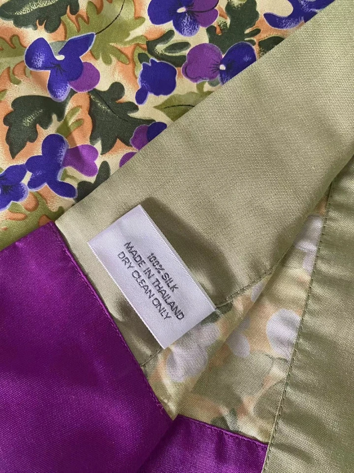 Original Jim Thompson Scarf 100% Silk - Purple Orchid - Make in Thailand  - Image 2 of 4