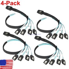 4PCS Mini SAS to 4-SATA SFF-8087 Multi-Lane Forward Breakout Internal Cable 0.5m
