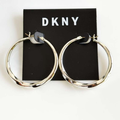 New 40mm DKNY Floral Hoop Earrings Gift Fashion Women Party