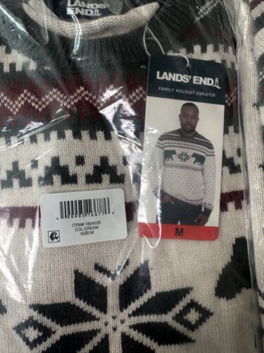Lands' End Women's/Mens/Pet Family Holiday Sweater Pack M,S,M - Picture 2 of 7
