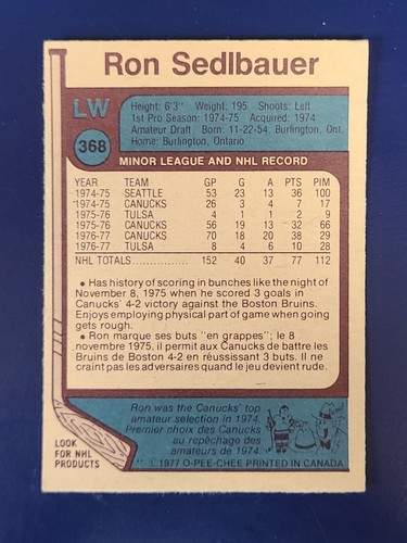 1977-78 tarjetas de hockey O-Pee-Chee OPC completa tu conjunto eliges #265 - 396 - Imagen 163 de 211