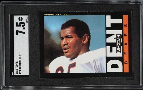 1985 Topps Football #24 Richard Dent ROOKIE RC SGC 7.5 Bears HOF