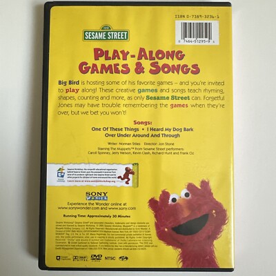 Sesame Street Play Along Games And Songs 2005 DVD Rare