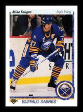 Mike Foligno 1990-91 Upper Deck Hockey NHL #378b Buffalo Sabres