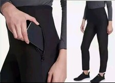  NWT HFX Ladies Winter Tech Fleece Lined High-waisted Pants Black, Small 